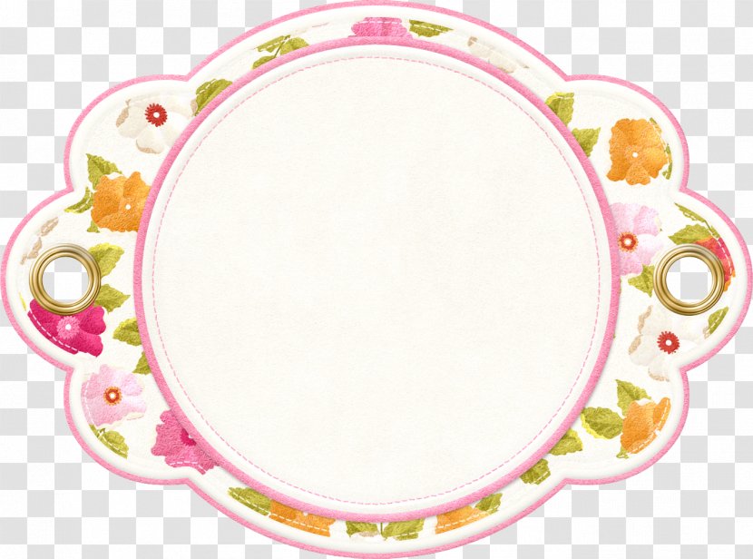 Plate Porcelain Platter Tableware - Pink - Flower Print Mirror Transparent PNG
