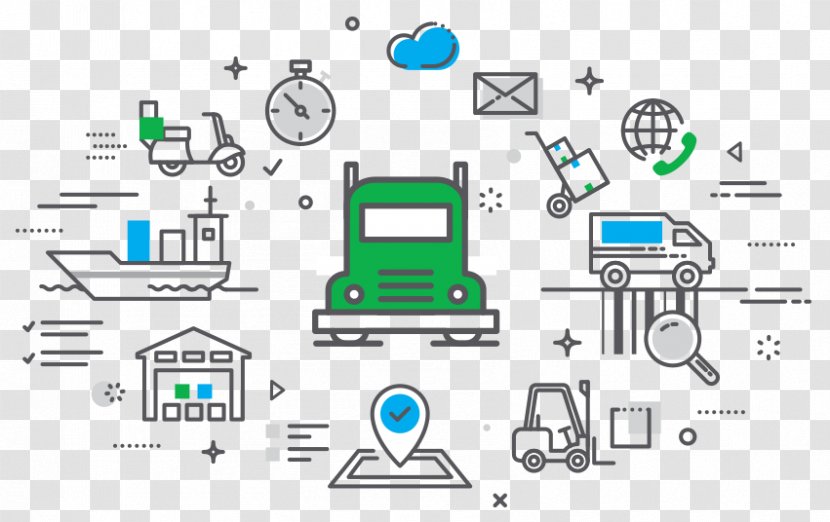 Logistics Drawing - Green - Design Transparent PNG