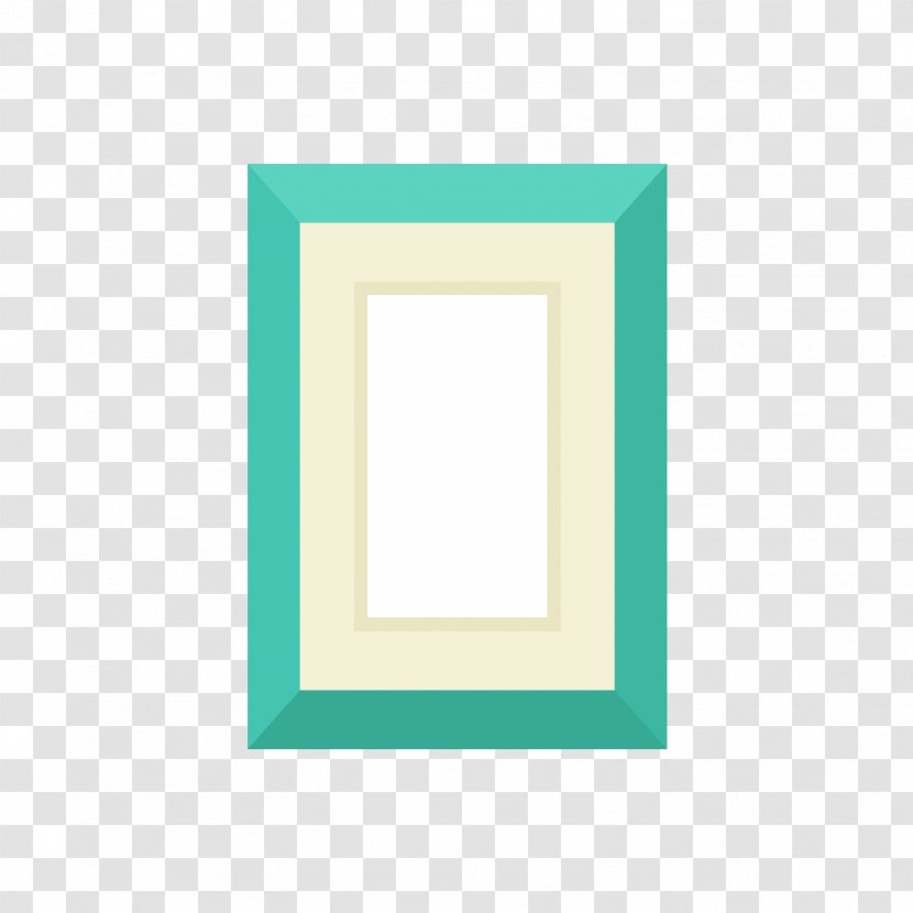 Picture Frame Turquoise Area Pattern - Gray Green Transparent PNG