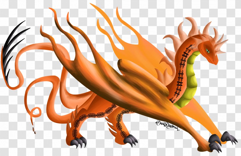 Chinese Dragon Legendary Creature Wyvern - Orange Transparent PNG