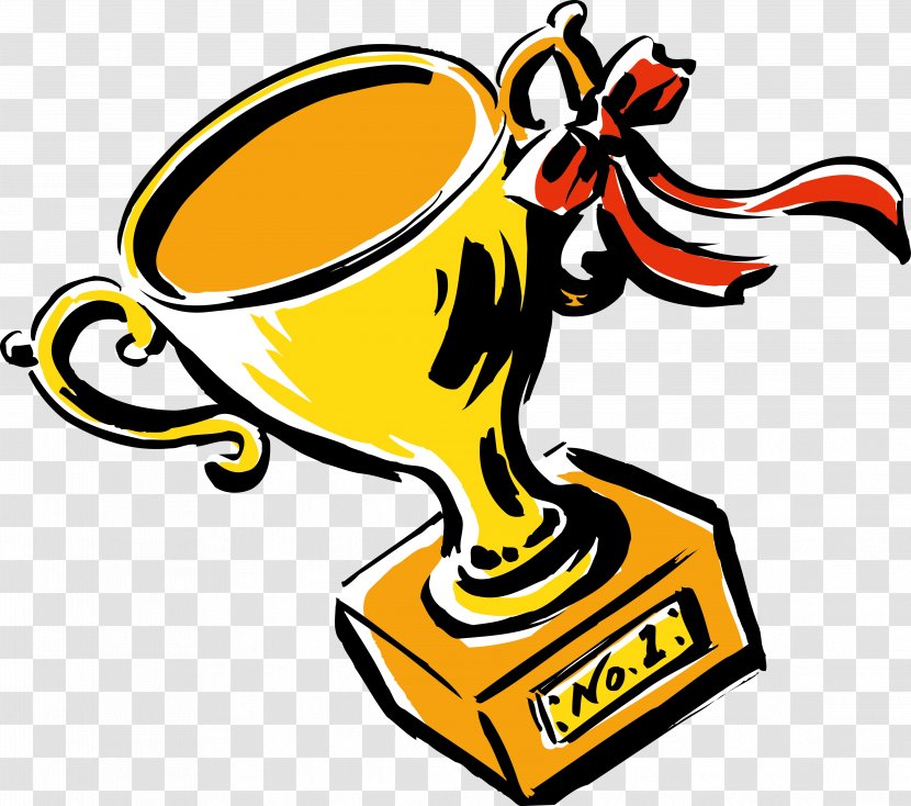 Medal Trophy Cartoon - Illustration - The First Championship Vector Transparent PNG