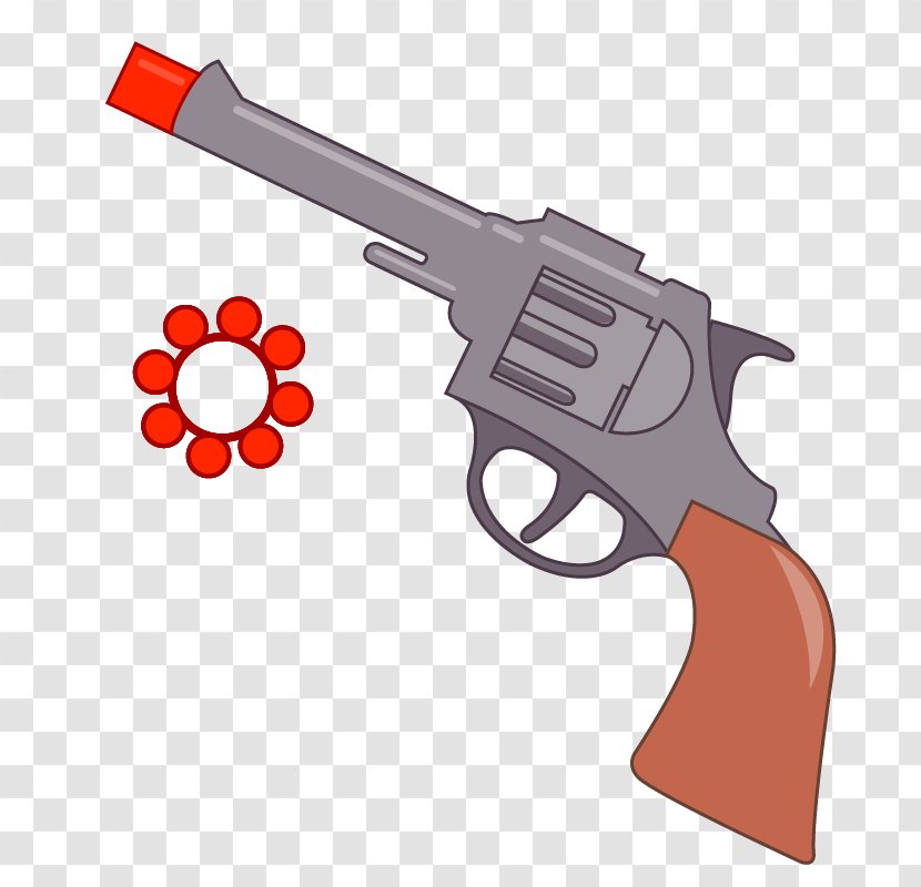 Revolver Firearm Illustrator Clip Art - Weapon - Cowboy Toy Transparent PNG