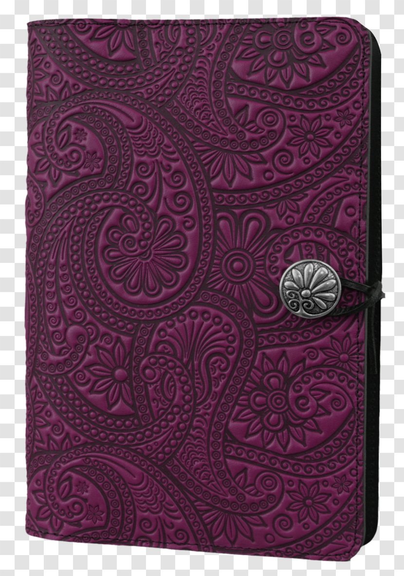 Paisley Notebook Leather Purple - Motif Transparent PNG