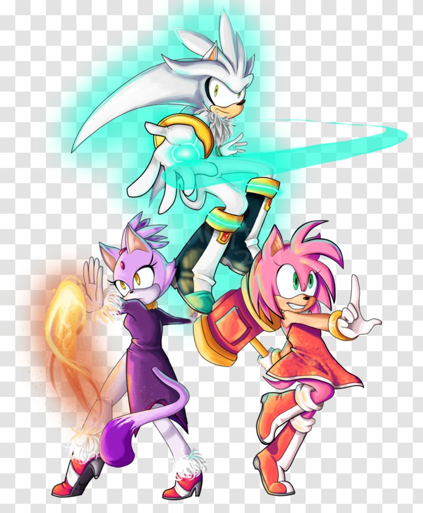 Amy Rose Silver Sonic Riders Heroes Shadow The Hedgehog - Frame Transparent PNG