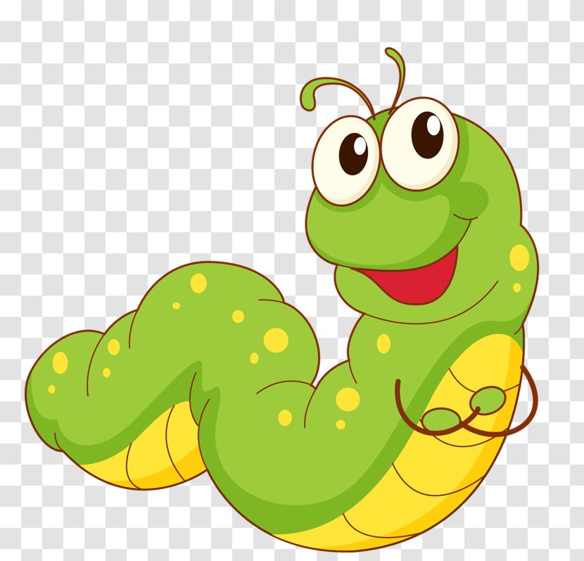 Caterpillar Butterfly Cartoon Clip Art - Vertebrate - Green Bug Transparent PNG