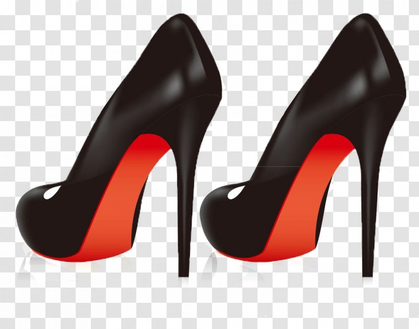 High-heeled Footwear Royalty-free Euclidean Vector Shoe - Shutterstock - Black High Heels Transparent PNG