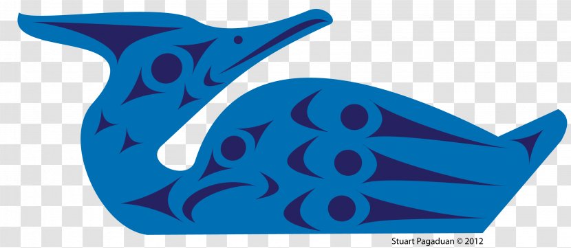 Goose Loons Shark Blue Clip Art - Dolphin - Border Colour Transparent PNG