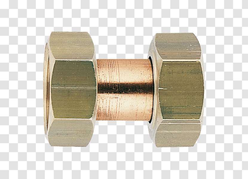 Brass Cage Nut Formstück Copper - Thermostatic Mixing Valve Transparent PNG