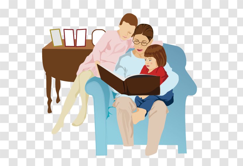 Child Mother Cartoon Illustration - Friendship - A Man Sitting On The Couch Transparent PNG