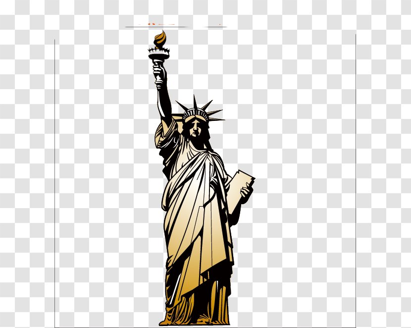 Statue Of Liberty Drawing Clip Art - Cartoon Transparent PNG