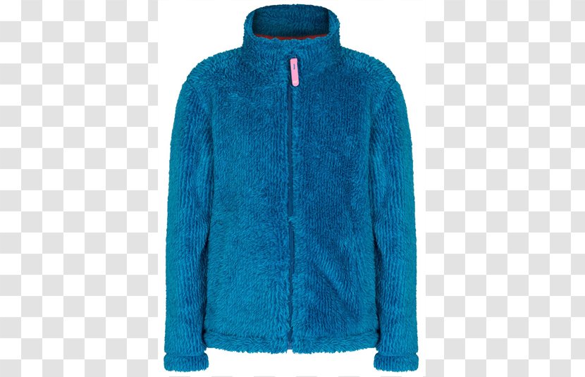 Hoodie Polar Fleece Jacket Pile - Electric Blue Transparent PNG
