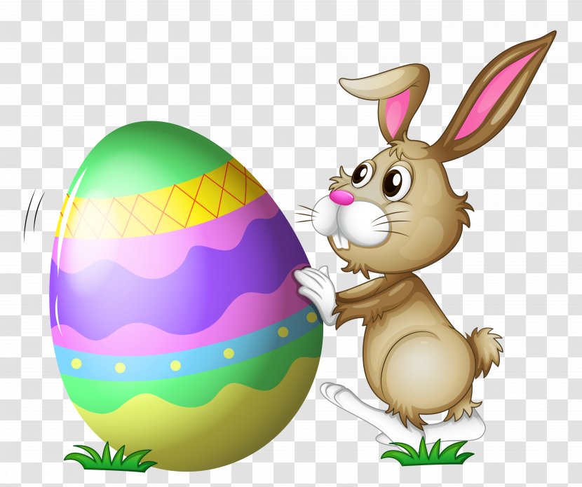 Easter Bunny Clip Art - Rabits And Hares - With Egg Transparent Clipart Transparent PNG