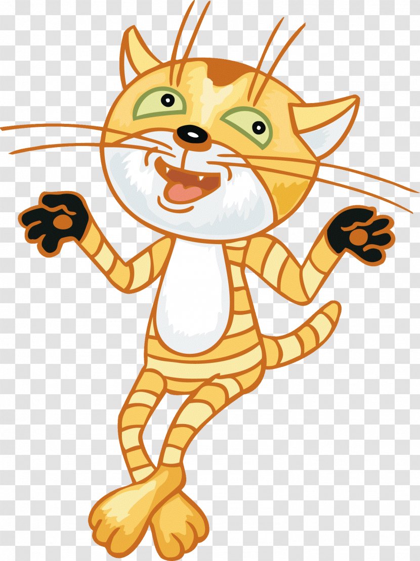 Tiger Cat Clip Art Drawing Image - Yellow - Star Of David Images Transparent PNG