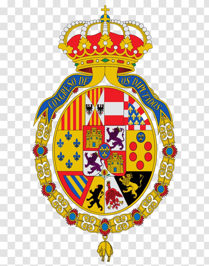Senate Of Spain Spanish West Indies Coat Arms Empire - Gold Badge Transparent PNG