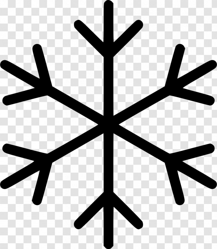 Snowflake Flake Ice - Black And White Transparent PNG