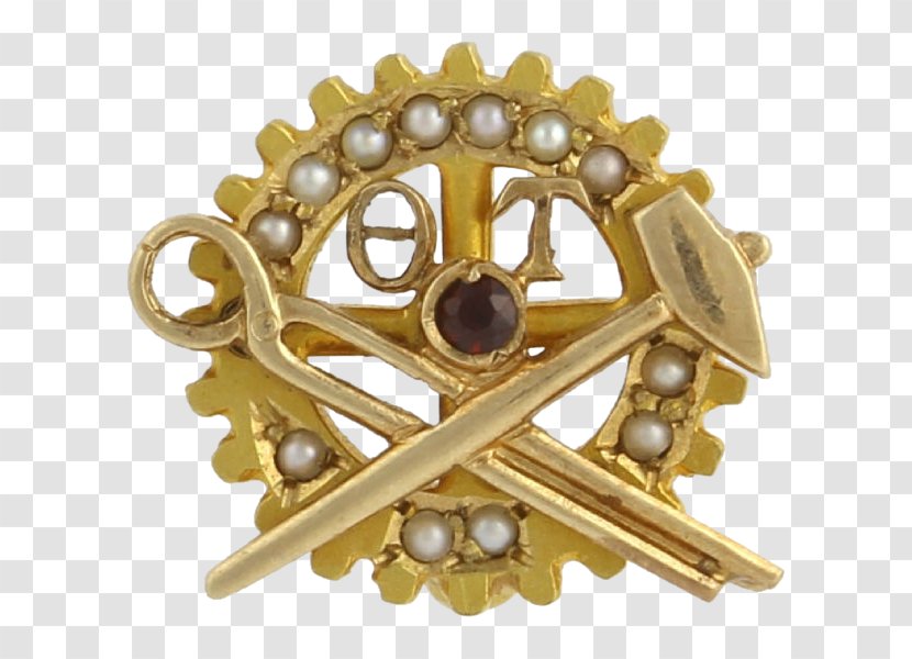 Theta Tau Brooch Fraternities And Sororities Honor Society Pledge Pin - Sigma Transparent PNG