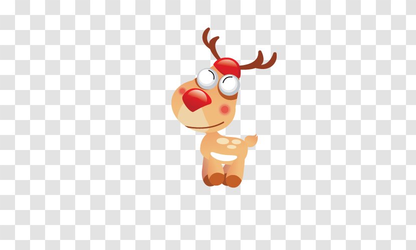 Rudolph Reindeer Santa Claus Christmas - Decoration - Deer Transparent PNG