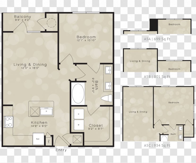 Floor Plan House Elan City Lights Apartments Transparent PNG