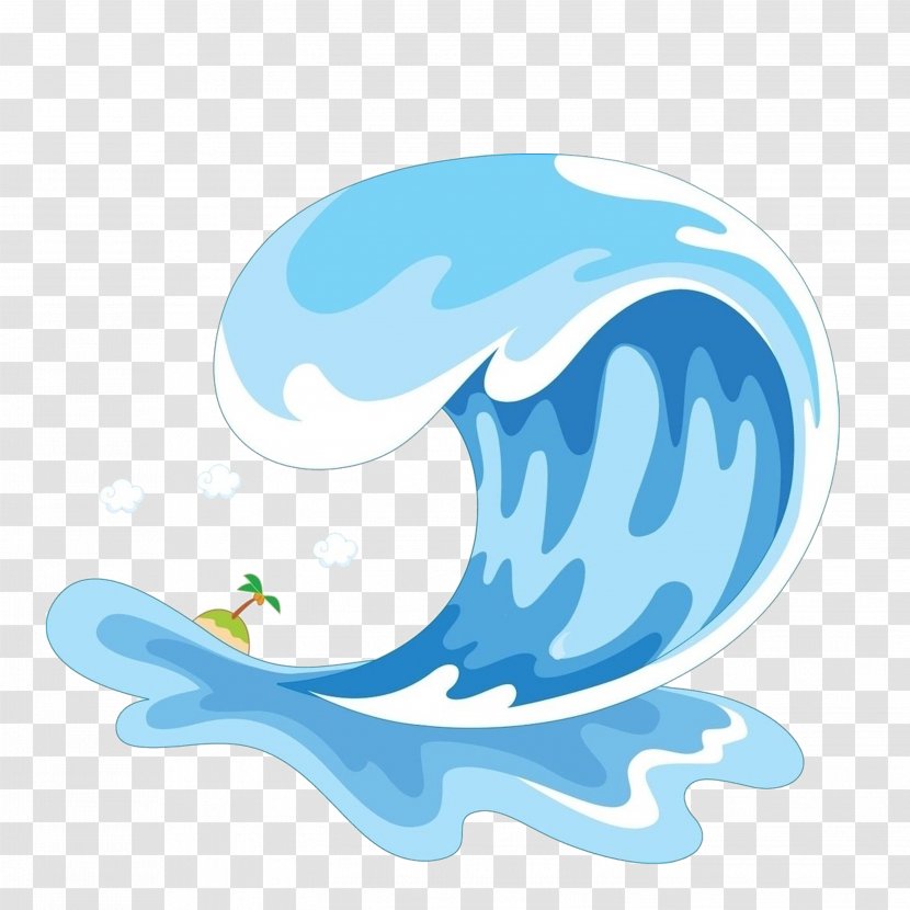 Wind Wave Cartoon Sea - Motif Transparent PNG
