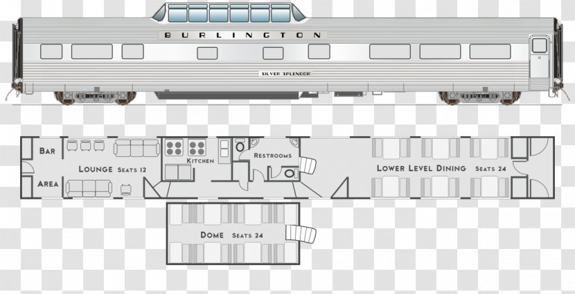 Train Amtrak Rail Transport Passenger Car Dome Transparent PNG