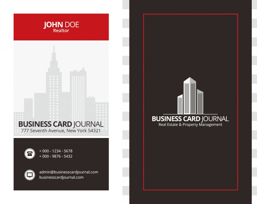 Business Card Visiting Template - Brand - Vertical Version Of The Transparent PNG