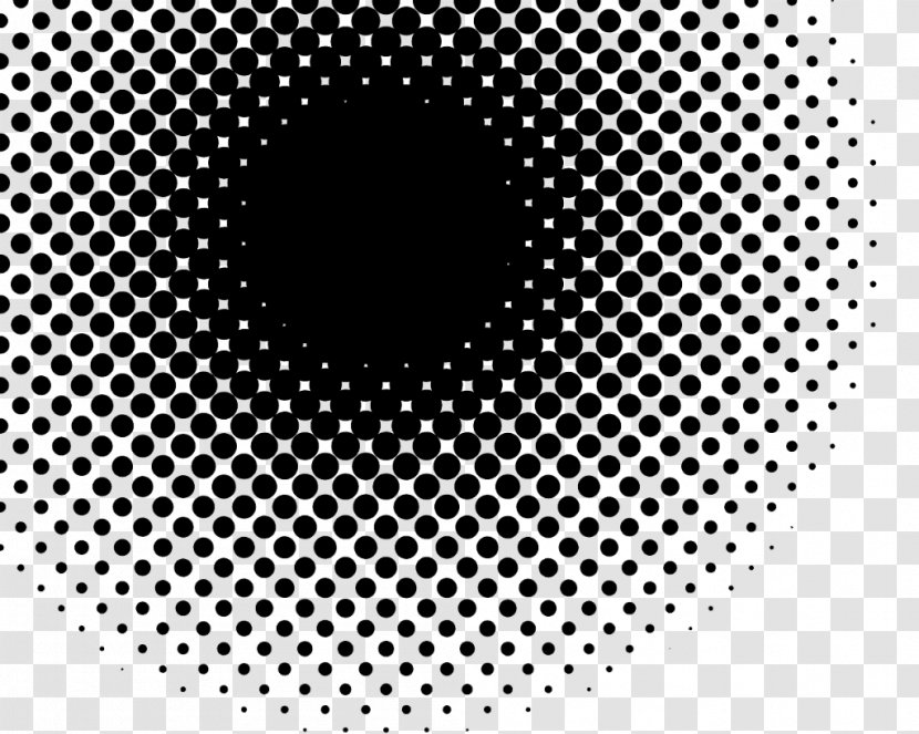 Halftone - Black And White - Dots Transparent PNG