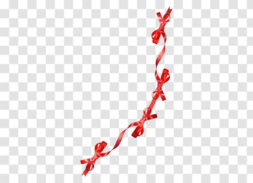 Red Ribbon Clip Art - Silhouette - Decorative Bow Transparent PNG