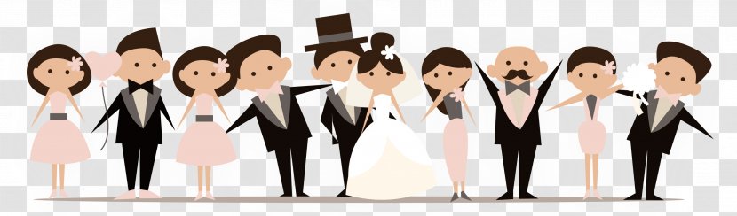 Wedding Bride Marriage Convite Party - Watercolor - Married Cartoon Characters Pictures Transparent PNG