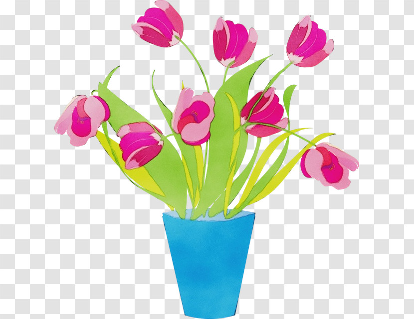 Flower Flowerpot Tulip Cut Flowers Plant Transparent PNG