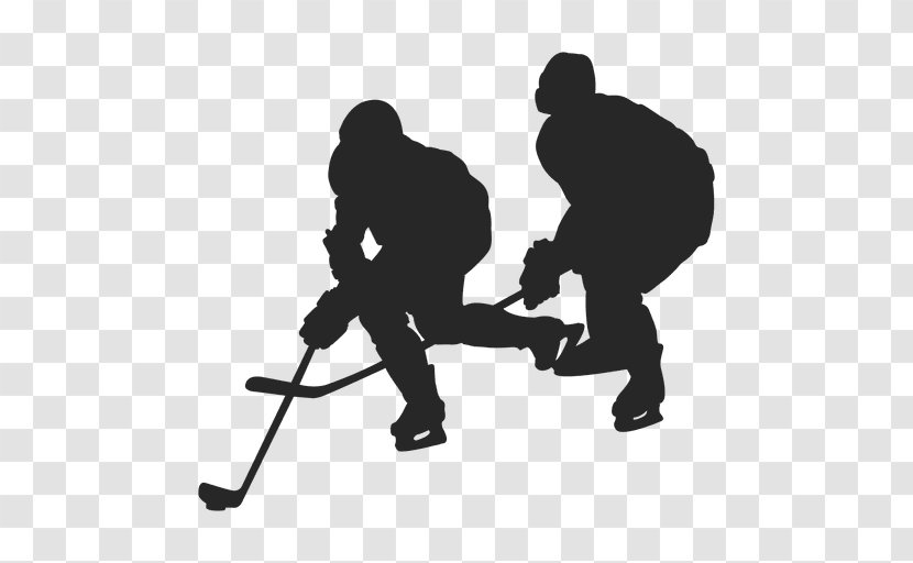 Silhouette Ice Hockey Sport Goal - Drawing Transparent PNG