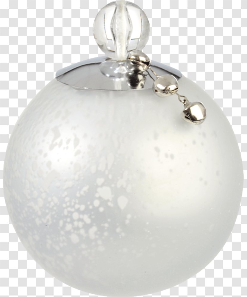Christmas Ornament Ball Decoration - Silver Sphere Pendant Transparent PNG