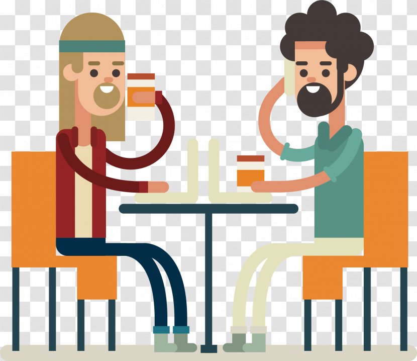 Dinner Illustration - Drinking - Man Transparent PNG