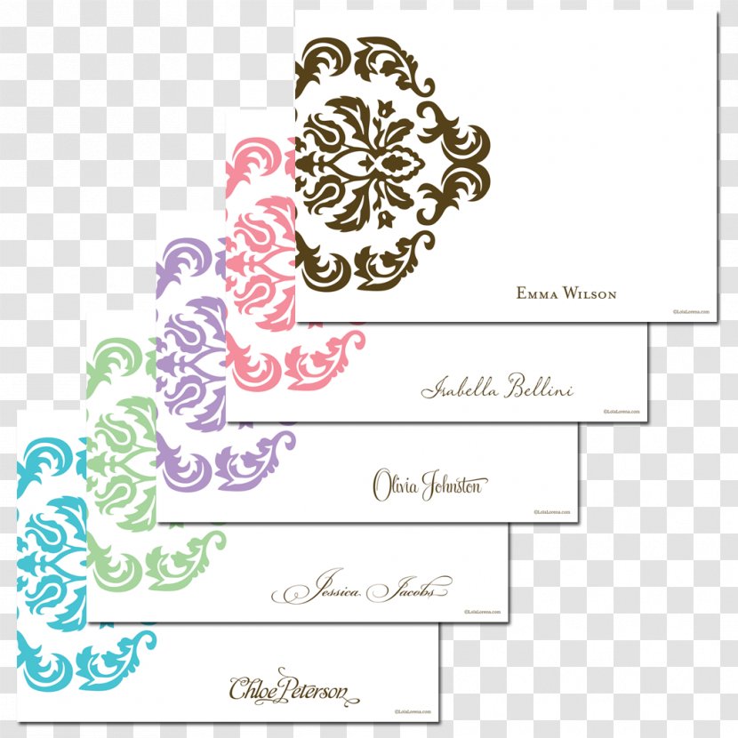Wedding Invitation Baby Announcement Greeting & Note Cards Stationery - Price - Damask Transparent PNG