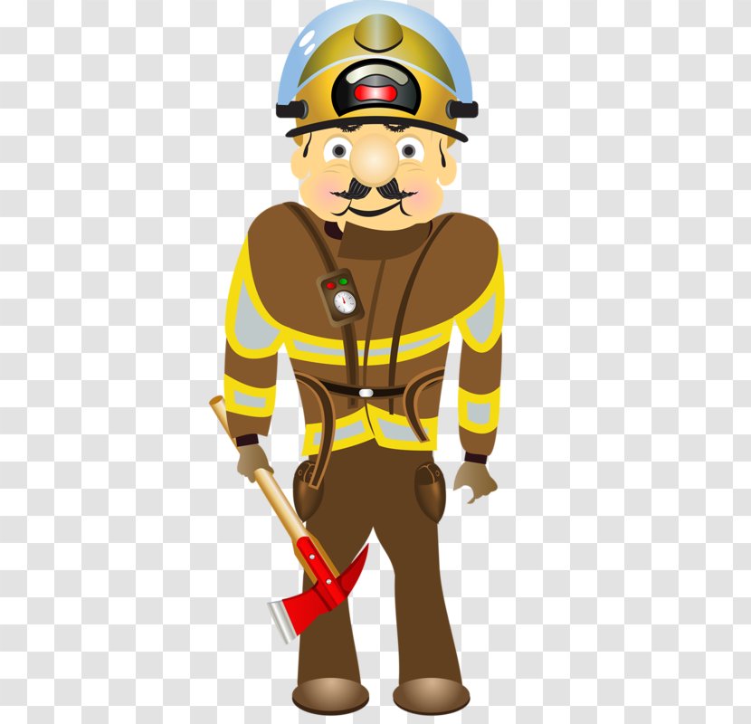 Firefighters Helmet Firefighting Clip Art - Firefighter - Hand-painted Cartoon Police Officer Transparent PNG