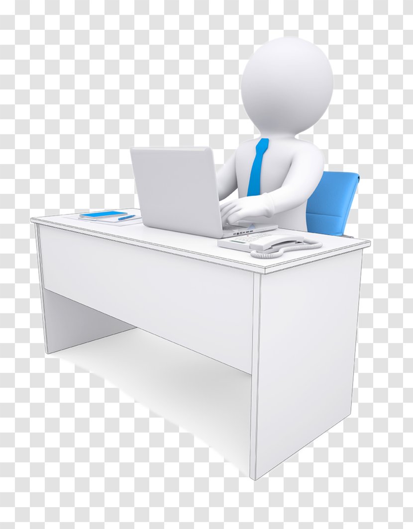 Laptop Desk Businessperson 3D Computer Graphics - Table - Work Transparent PNG