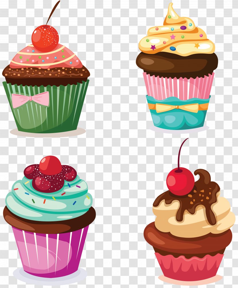 Holiday Cupcakes Muffin Bakery Clip Art - Cream - Cake Transparent PNG