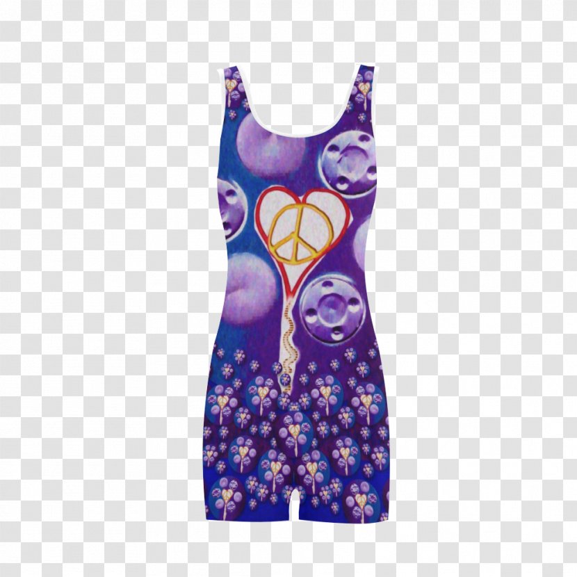 Neck Dress - Violet - One-piece Swimsuit Transparent PNG