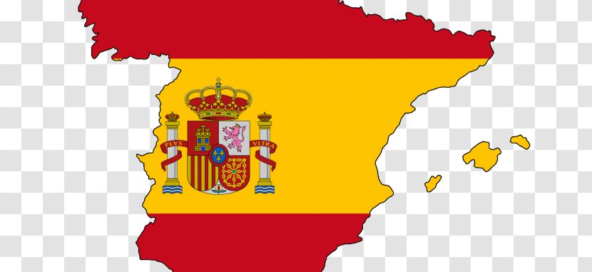 Flag Of Spain Map Plus Ultra Vector Graphics - Red - Wikimedia Commons Transparent PNG