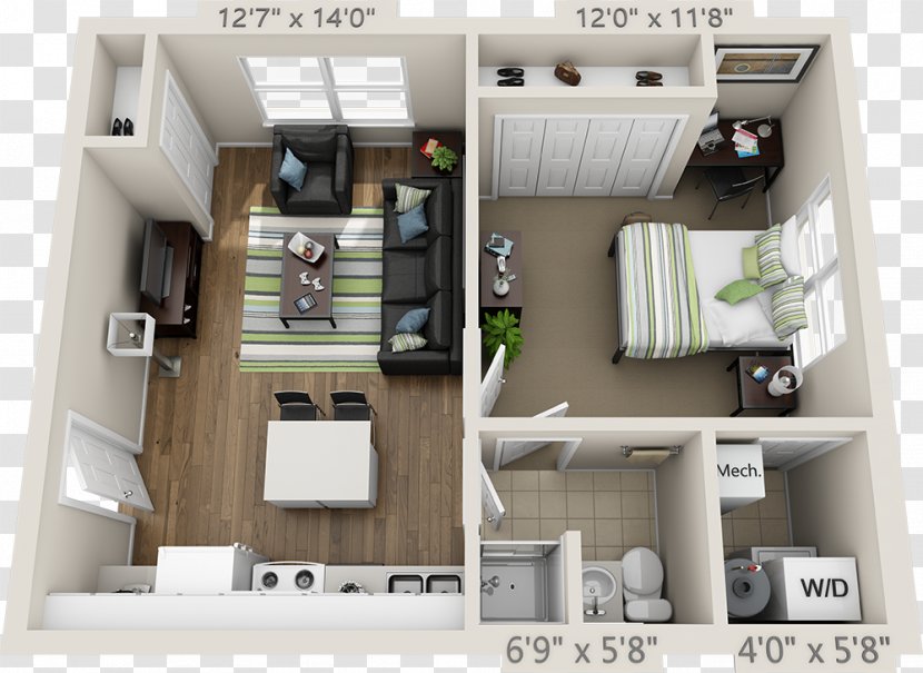 Sandy Springs Apartment House Home Renting - Bedroom Transparent PNG