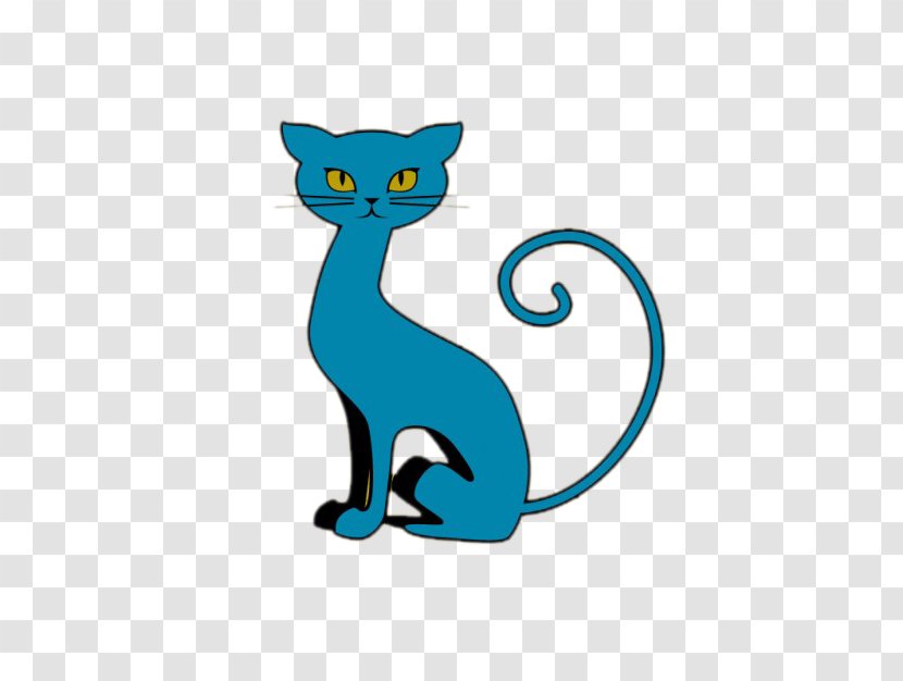 Cat Kitten Cartoon Illustration - Blue Transparent PNG