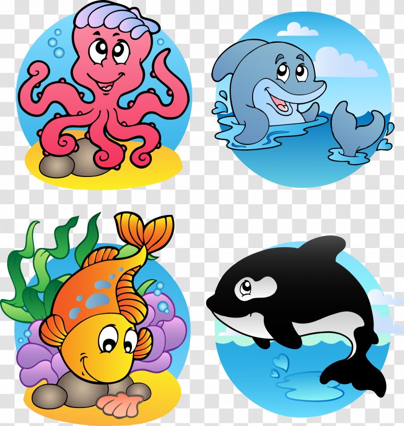 Aquatic Animal Drawing Clip Art - Technology - Vector Whale Transparent PNG