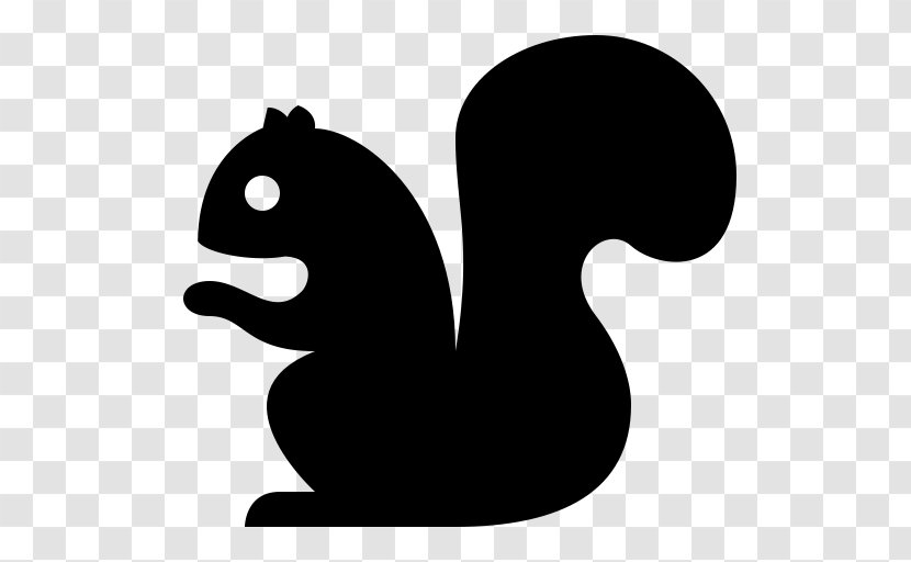 Squirrel Clip Art - Black And White Transparent PNG