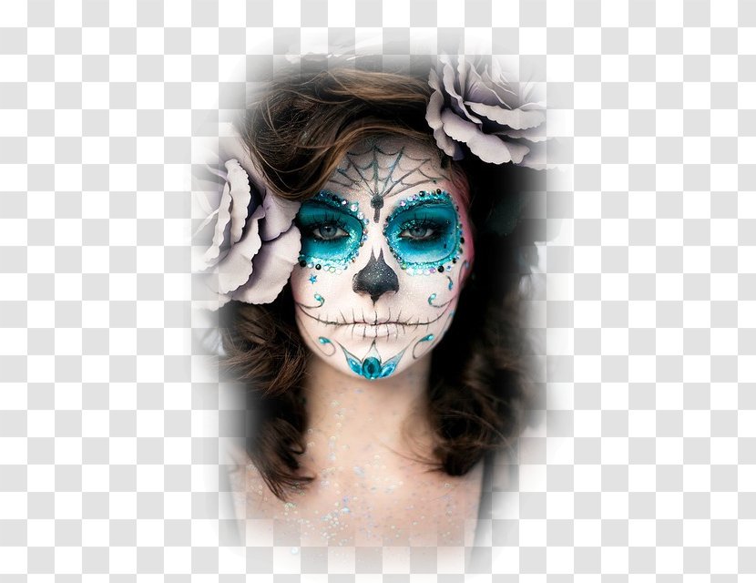La Calavera Catrina Day Of The Dead Costume Cosmetics - Death Mask - Ad Transparent PNG