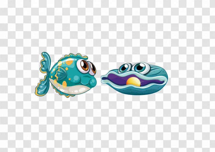 Cartoon Animation - Material - Pearl Fish Transparent PNG