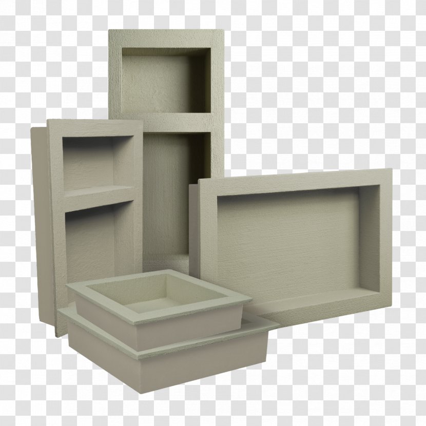 Ecological Niche Shower Shelf LATICRETE - Ceramic - Furniture Transparent PNG