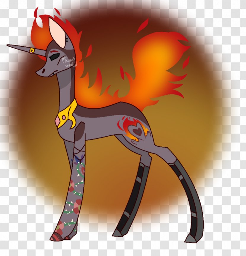Horse Reindeer Pony Mammal - Flame Heart Transparent PNG