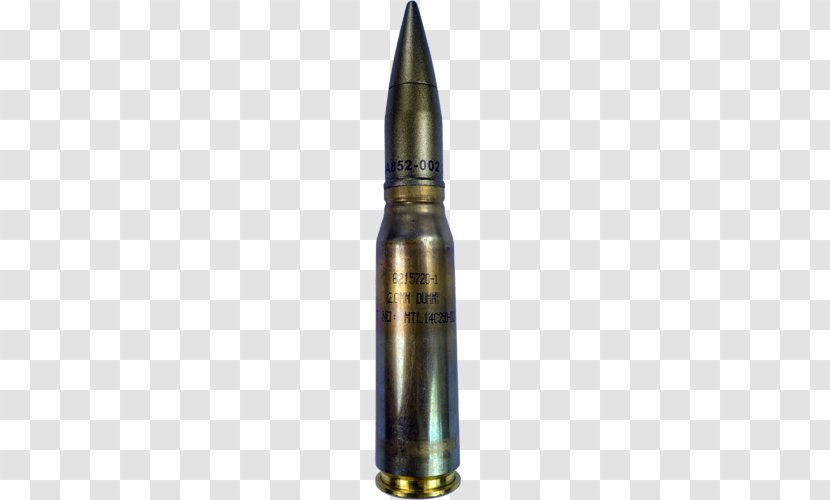 Bullet Cartridge 20 Mm Caliber Dummy Round - Watercolor - Bullets Image Transparent PNG