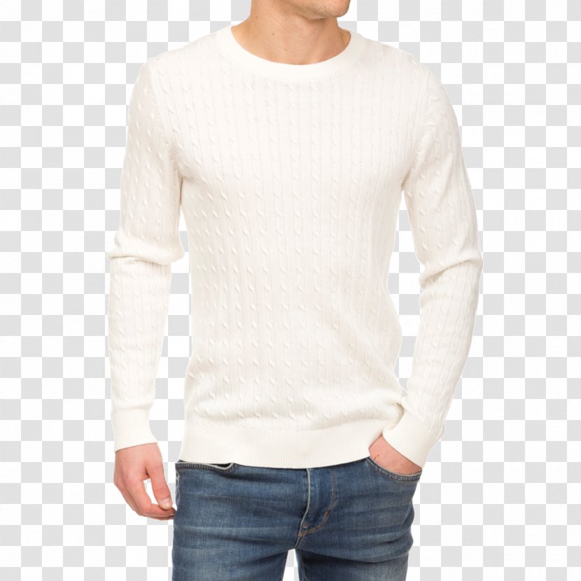 Long-sleeved T-shirt Bluza Sweater - Egret Transparent PNG