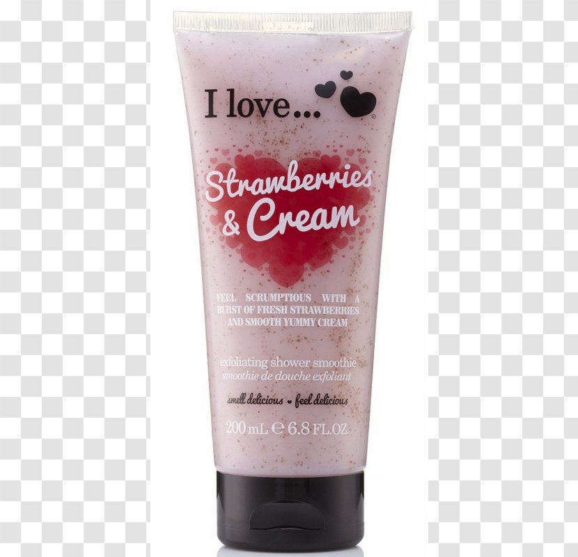 Smoothie Exfoliation Cream Lotion Cosmetics - Strawberry Transparent PNG