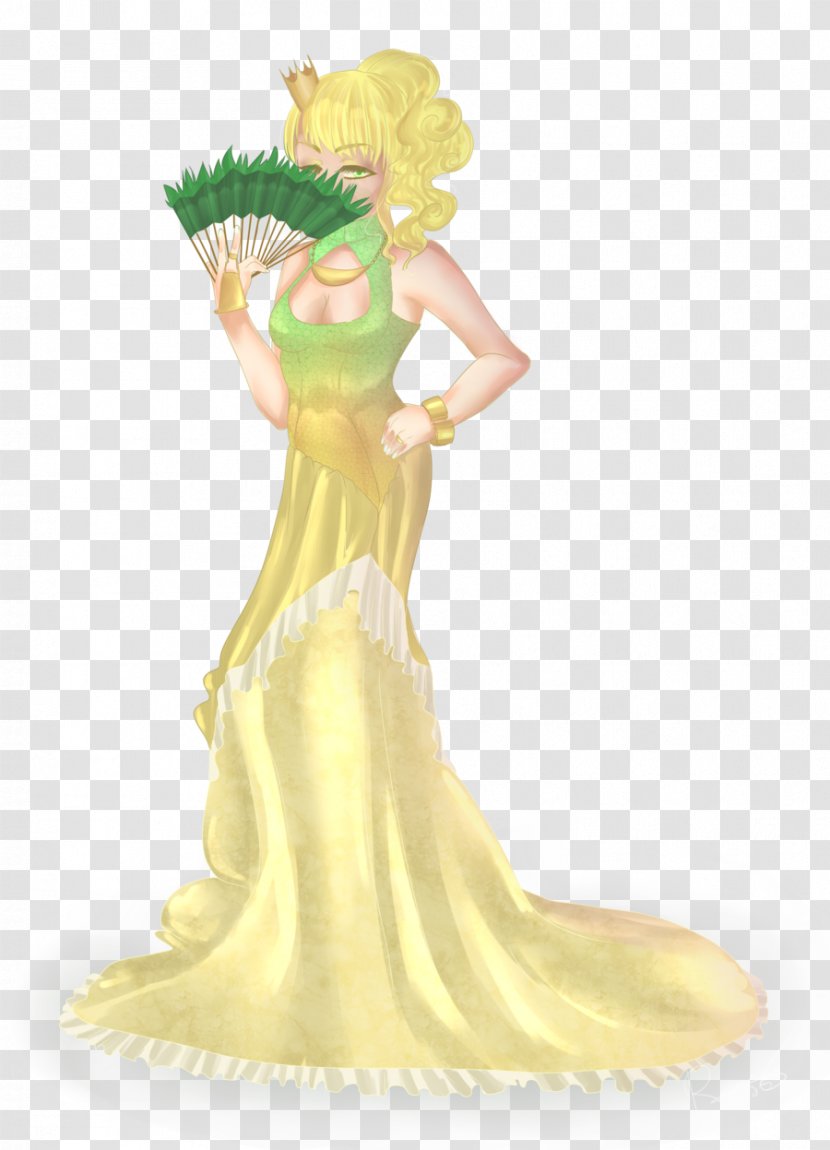 Costume Design Fairy Figurine Legendary Creature Gown - Character - Banana Transparent PNG